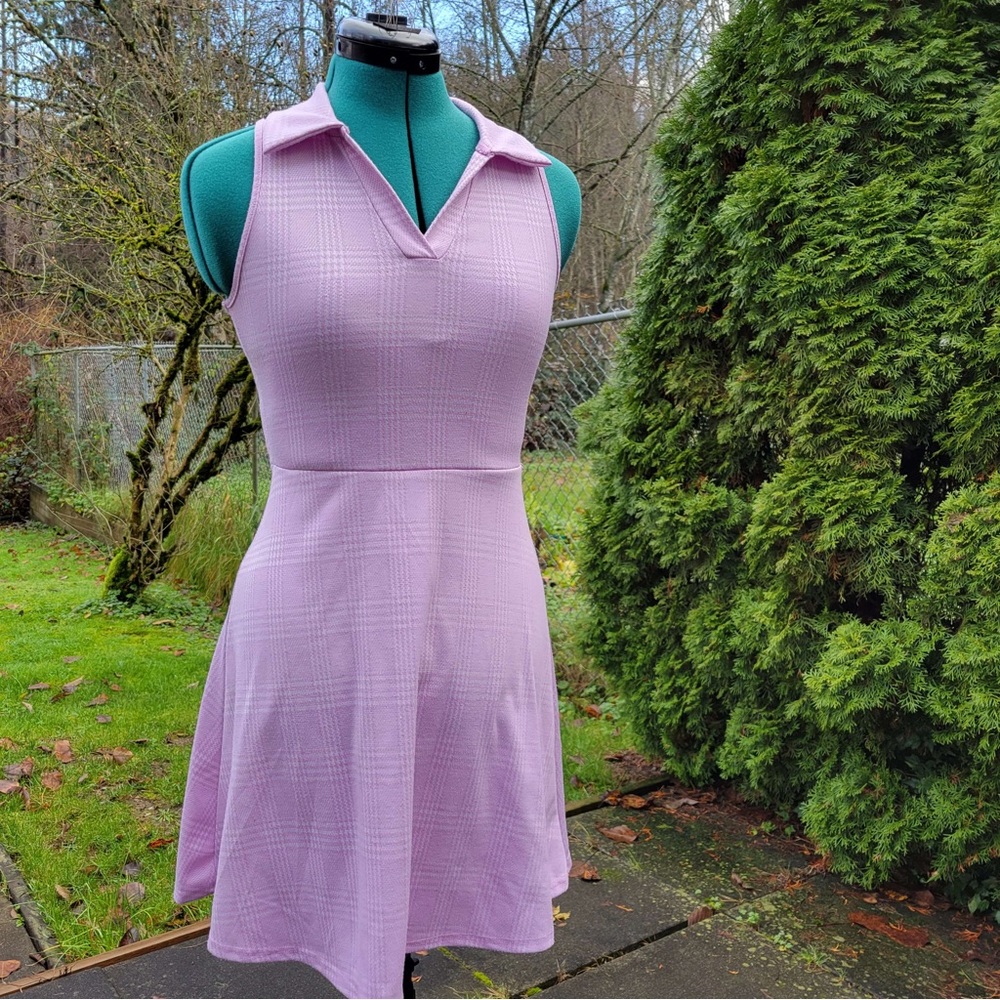 Caution To The Wind Lavender Collared Dress